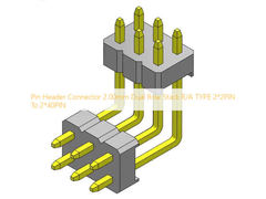 Da pilha dupla da fileira de Pin Header Connector 2.00mm TIPO R/A - 2 *2 PIN To 2*40PIN
