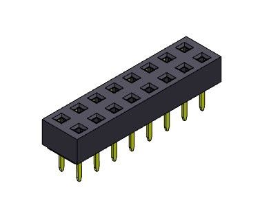 TIPO duplo fêmea do mergulho da fileira do conector 2.54mm do encabeçamento - 2 *2 PIN To 2*40PIN H=3.50mm