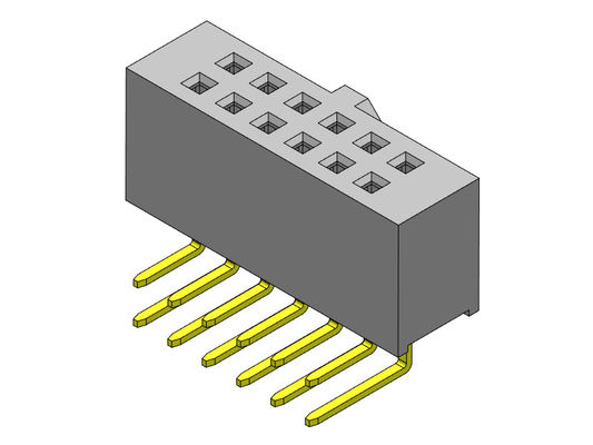 TIPO R/A Pin Connector fêmea da fileira dupla 2,54 milímetros 2*2 PIN To 2*40PIN H=8.50mm