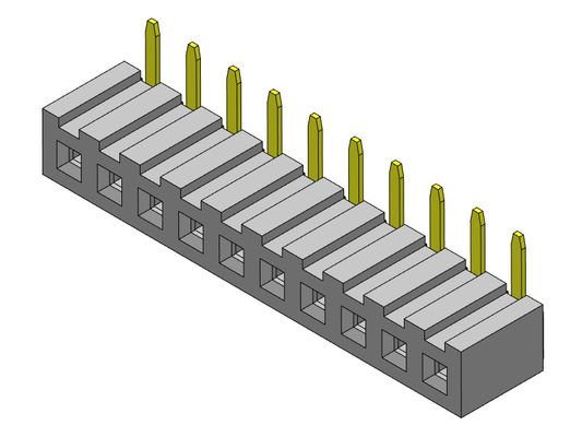 TIPO R/A do mergulho fileira fêmea do conector 2.00mm do encabeçamento da única - 1 *2 PIN To 1*40PIN H=4.30mm