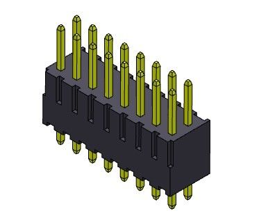 TIPO duplo do MERGULHO da fileira de Pin Header Connector 2.54mm - 2 *2 PIN To 2*40PIN H=7.40MM