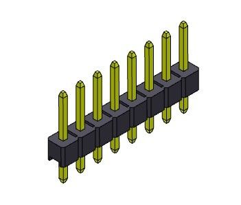 TIPO reto da única fileira de Pin Header Connector 2.54mm - 1 *2 PIN To 1*40PIN H=2.54mm