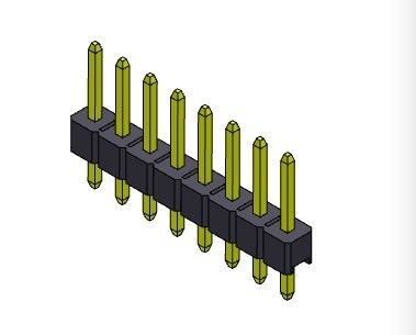 TIPO reto da única fileira de Pin Header Connector 2.54mm - 1 *2 PIN To 1*40PIN H=2.54mm