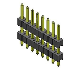TIPO reto da fileira dupla de Pin Header Connector 2.54mm - 1 *2 PIN To 1*40PIN