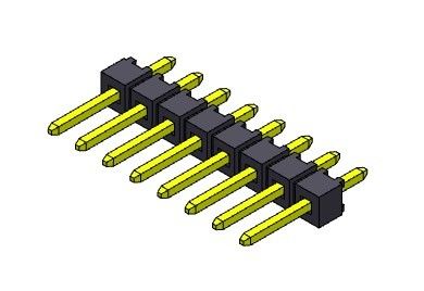 TIPO do MERGULHO da fileira de Pin Header Connector 2.54mm único - 1 *2 PIN To 1*40PIN H=2.54MM