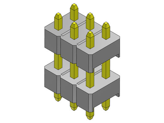 TIPO duplo do MERGULHO da fileira de Pin Header 1000MΩ 2.54mm - 2 *2 PIN To 2*40PIN H=2.54MM