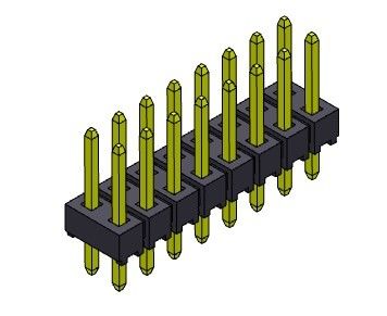 TIPO duplo do MERGULHO da fileira de Pin Header Connector 2.54mm - 2 *2 PIN To 2*40PIN H=2.54MM