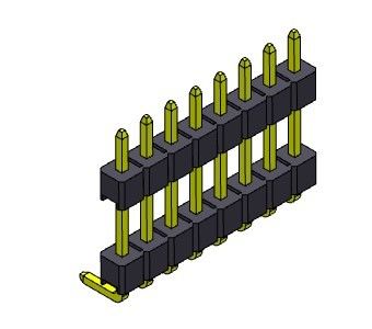 TIPO R/A da fileira dupla de Pin Header Connector 2.54mm - 1 *2 PIN To 1*40PIN H=2.54MM
