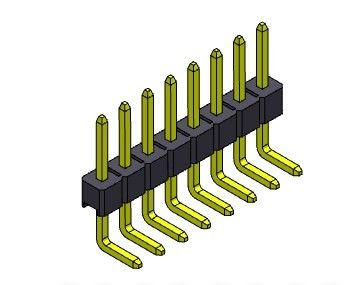 TIPO R/A da única fileira de Pin Header Connector 2.54mm - 1 *2 PIN To 1*40PIN H=2.54MM