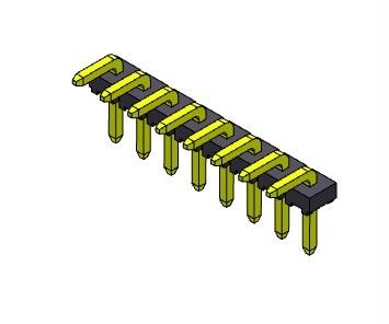 TIPO R/A da única fileira de Pin Header Connector 2.54mm - 1 *2 PIN To 1*40PIN H=2.54MM H=1.5MM