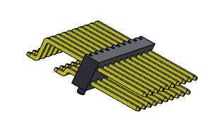 TIPO de SMT da fileira de Pin Header Connector 2.00mm único - 2 *2 PIN To 2*40PIN H=2.00MM