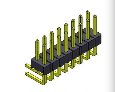TIPO R/A da única fileira de Pin Header Connector 2.54mm - 2 *2 PIN To 2*40PIN H=2.54MM