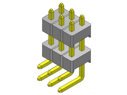 TIPO R/A da fileira dupla de Pin Header Connector 2.54mm - 2 *2 PIN To 2*40PIN H=2.54MM