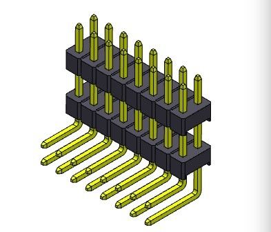 TIPO R/A da fileira dupla de Pin Header Connector 2.54mm - 2 *2 PIN To 2*40PIN H=2.54MM