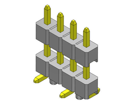 TIPO duplo de SMT das fileiras de Pin Header Connector 2.54mm com Pegs 1*2 PIN To 1*40PIN H=2.54MM