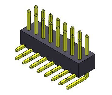 TIPO R/A da única fileira de Pin Header Connector 2.54mm - 2 *2 PIN To 2*40PIN H=4.30MM
