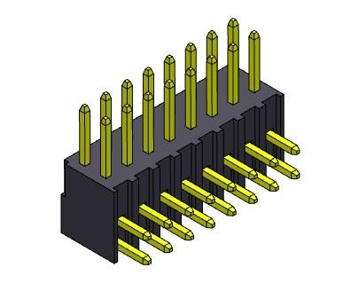 TIPO R/A Pin Header Connector 2*2 PIN To 2*40PIN H=7.40MM da única fileira de 2.54mm
