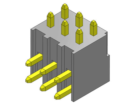 TIPO R/A Pin Header Connector 2*2 PIN To 2*40PIN H=7.40MM da única fileira de 2.54mm
