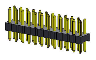 TIPO duplo do mergulho da fileira de Pin Header Connector 2.00mm - 2 *2 PIN To 2*40PIN H=2.00MM