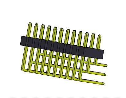 TIPO triplo 3*2 PIN To 3*40PIN H=2.00MM do ângulo direito da fileira de Pin Header Connector 2.00mm
