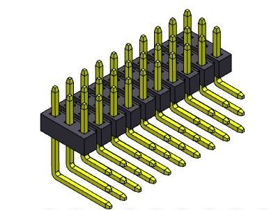 TIPO triplo 3*2 PIN To 3*40PIN H=2.00MM do ângulo direito da fileira de Pin Header Connector 2.00mm