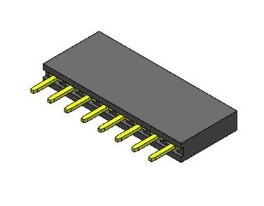 mergulho da fileira de 2.54mm conectores fêmeas 1*2 PIN To 1*40PIN H=8.50mm do encabeçamento do único