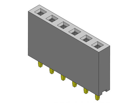 mergulho da fileira de 2.54mm conectores fêmeas 1*2 PIN To 1*40PIN H=8.50mm do encabeçamento do único