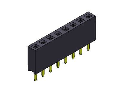 TIPO fêmea do mergulho da fileira do conector 2.54mm do encabeçamento único - 1 *2 PIN To 1*40PIN H=7.10mm