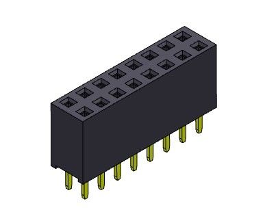 TIPO duplo fêmea do mergulho da fileira do conector 2.54mm do encabeçamento - 2 *2 PIN To 2*40PIN H=8.50mm