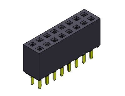 TIPO duplo fêmea do mergulho da fileira do conector 2.54mm do encabeçamento - 2 *2 PIN To 2*40PIN H=8.50mm