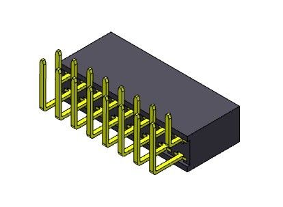 O mergulho R/A DATILOGRAFA a passo de 2,54 milímetros o encabeçamento fêmea 1*2 PIN To 1*40PIN H=8.50mm