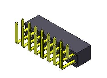 o mergulho R/A da fileira dupla de 2.54mm DATILOGRAFA o conector 2*2 PIN To 2*40PIN do encabeçamento do PWB
