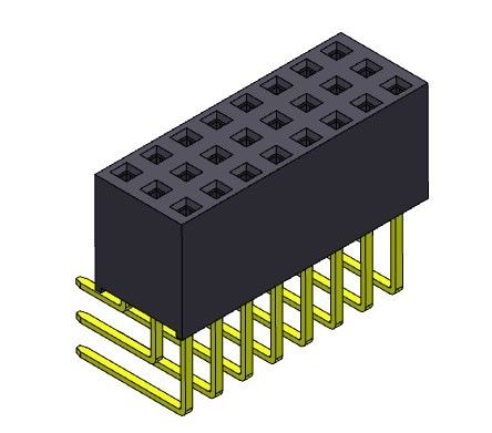TIPO R/A 3*3 PIN To 3*40PIN do mergulho da fileira tripla fêmea do conector 2.54mm do encabeçamento do PWB