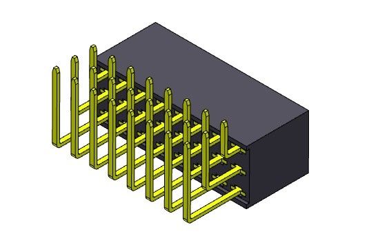 TIPO R/A 3*3 PIN To 3*40PIN do mergulho da fileira tripla fêmea do conector 2.54mm do encabeçamento do PWB