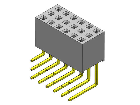 TIPO R/A 3*3 PIN To 3*40PIN do mergulho da fileira tripla fêmea do conector 2.54mm do encabeçamento do PWB