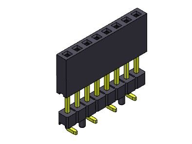 Tipo elevado de SMT do ajuste de imprensa fileira fêmea do conector 2.54mm do encabeçamento da única - 1 *2 PIN To 1*40PIN