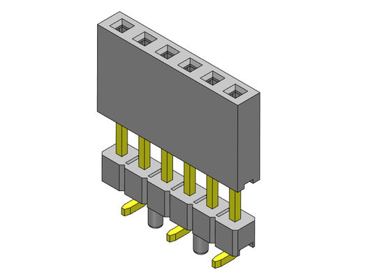 Tipo elevado de SMT do ajuste de imprensa fileira fêmea do conector 2.54mm do encabeçamento da única - 1 *2 PIN To 1*40PIN