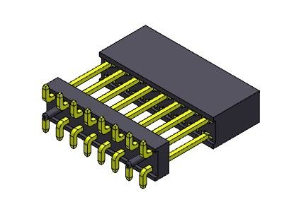 Tipo elevado de SMT do ajuste de imprensa da fileira dupla fêmea do conector 2.54mm do encabeçamento - 2 *3 PIN To 2*40PIN