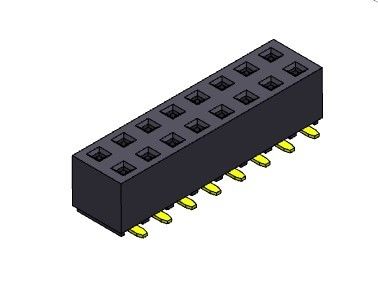 TIPO duplo fêmea de SMT da fileira do conector 2.54mm do encabeçamento - 2 *2 PIN To 2*40PIN H=5.00mm