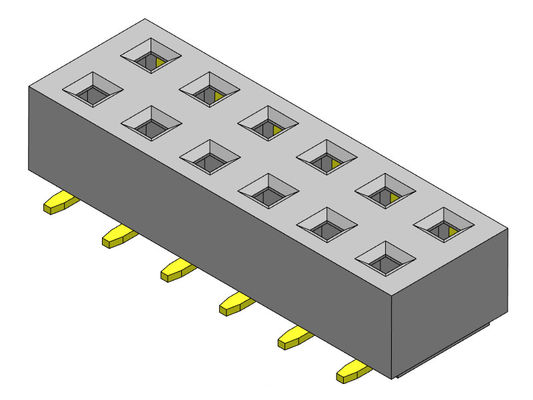 TIPO duplo fêmea de SMT da fileira do conector 2.54mm do encabeçamento - 2 *2 PIN To 2*40PIN H=3.50mm