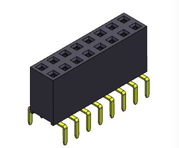 entrada dupla Pin Female Header Connector 2*2 PIN To 2*40PIN da fileira dupla de 2.54mm