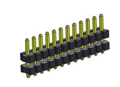 Pilha da fileira de Pin Header Connector 3.96mm TIPO reto da única - 1 *1 PIN To 1*24PIN