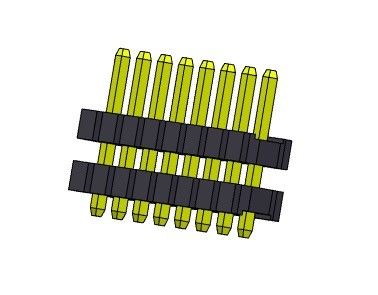 Pilha da fileira de Pin Header Connector 3.96mm TIPO reto da única - 1 *1 PIN To 1*24PIN