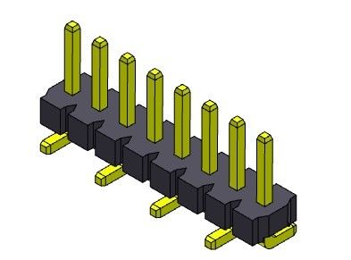 TIPO de SMT da fileira de Pin Header Connector 3.96mm único - 1 *2 PIN To 1*24PIN H=3.18MM
