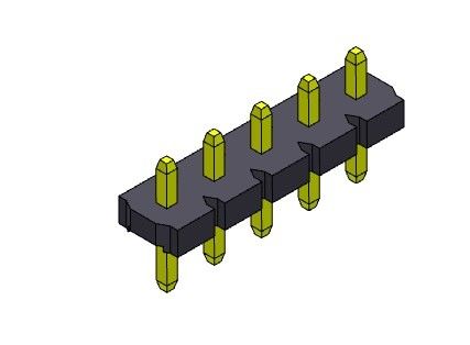 TIPO do mergulho da fileira de Pin Header Connector 5.08mm único - 1 *2 PIN To 1*20PIN H=2.54MM