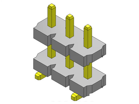 Pilha da fileira de Pin Header Connector 5.08mm TIPO reto de SMT da única - 1 *2 PIN To 1*20PIN