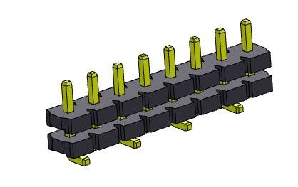 Pilha da fileira de Pin Header Connector 5.08mm TIPO reto de SMT da única - 1 *2 PIN To 1*20PIN