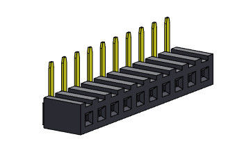 TIPO R/A do mergulho fileira fêmea do conector 2.00mm do encabeçamento da única - 1 *2 PIN To 1*40PIN H=4.30mm