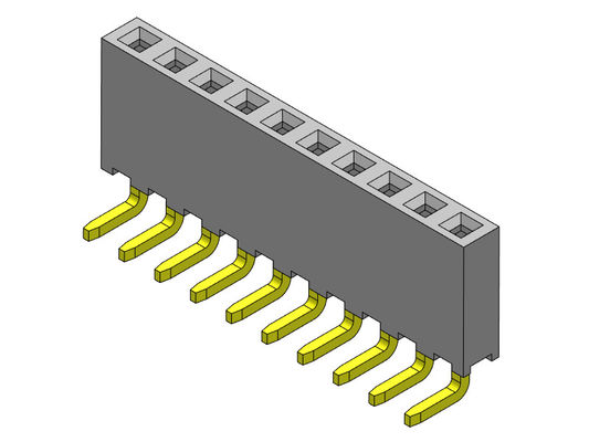 TIPO R/A do mergulho fileira fêmea do conector 2.00mm do encabeçamento da única - 1 *2 PIN To 1*40PIN H=6.35mm