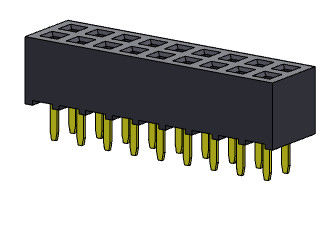 TIPO duplo do mergulho da fileira de 2*2 PIN To 2*40 PIN Header Pcb Connector 2.00mm